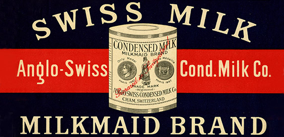 Cartel histórico de Anglo-Swiss Condensed Milk Company