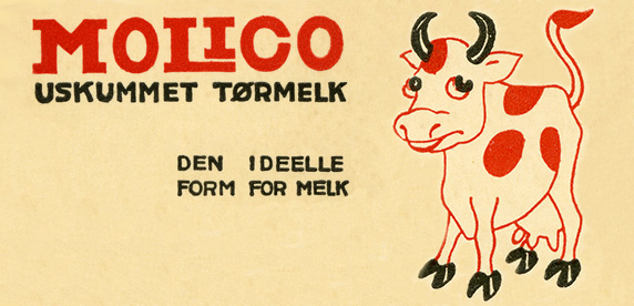 Cartel de la empresa láctea noruega Egron