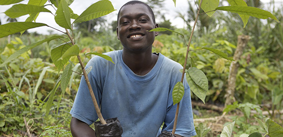 Imagen de agricultor en Cocoa Plan