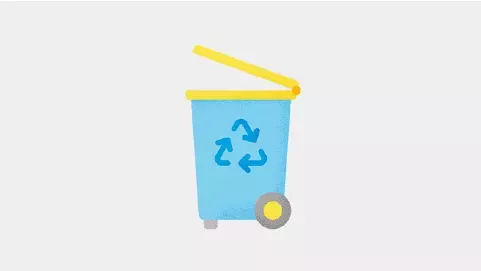 Bote de basura para reciclar
